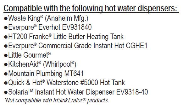 Water treatment Tomlinson Contemporary Hot Only