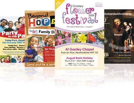 POSTERS Posters are a great and economical way of promoting your church, organisation or event.