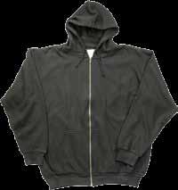 00 #646 Thermal Sweatshirt 9 oz pill-free fleece outer shell with a 5 oz thermal lining, zipper front.