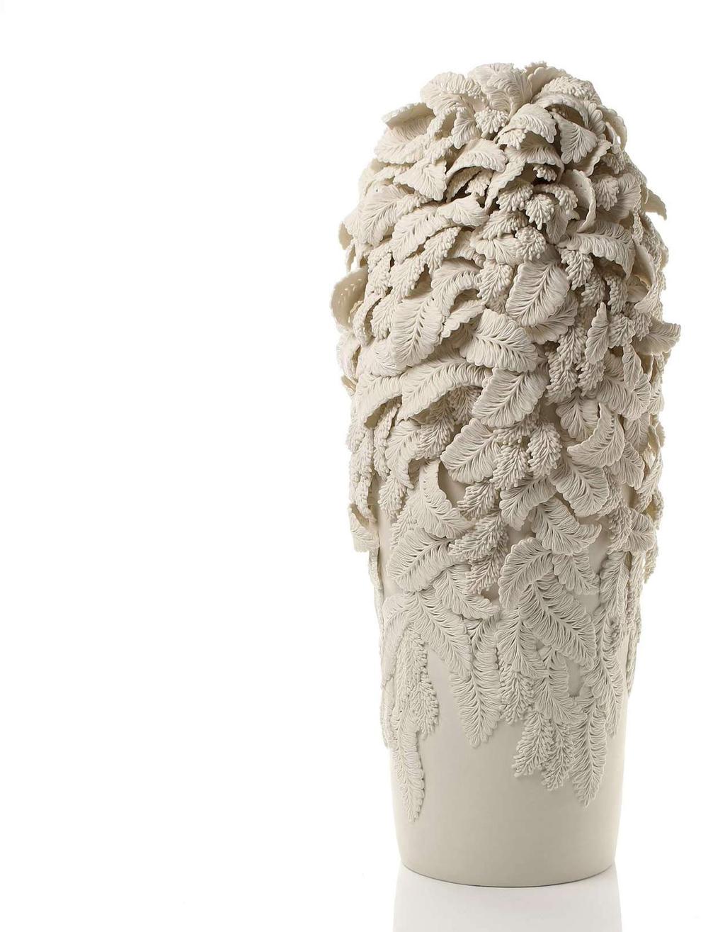 A Large Wisteria Tower, 2012 Moulded, carved and hand-built porcelain with dancing