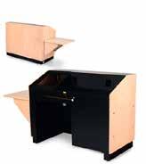 into front of podium (not included) 8556-X1-SRP 1 Custom Multimedia Consolecabinet finished in Maple HPL with dual work