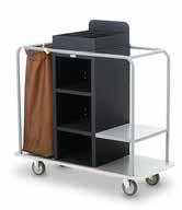 HOSPITALITY PRODUCTS 2040-EN-TG-SRP 1 Alumunique Cleaning Cart -16 W x 18 D x 36 H cabinet, with 2.