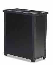 2912-EN-SRP 1 Waste receptacle with ashtray, removable stainless steel top frame, double capacity