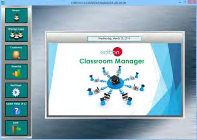 Software (EDIBON Classroom Manager -ECM-SOF) totally integrated with the Student Software (EDIBON Student Labsoft -ESL- SOF).