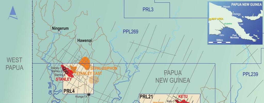 PRL 21, Elevala/Ketu discoveries (Horizon Oil interest: 45%) The site for the Elevala-2 appraisal well has been built and the current operation is rigging up with Parker Rig 226 (see picture below).