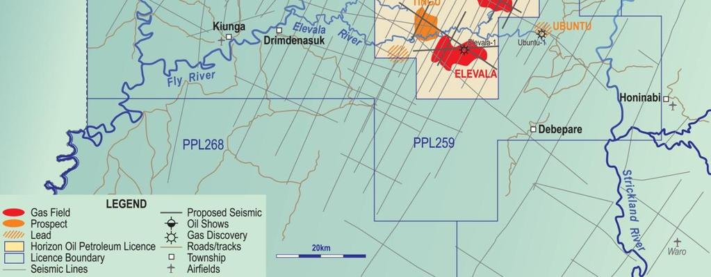 Details of the Elevala-2 drilling program and well objectives will be advised closer to the spud date. After Elevala-2, the intention is to drill the Ketu-2 appraisal well.