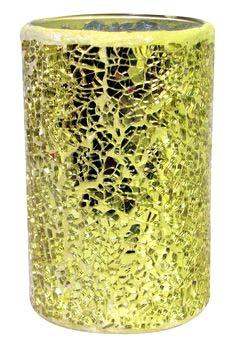 metallic gold cube glass vase 12/cs 47.