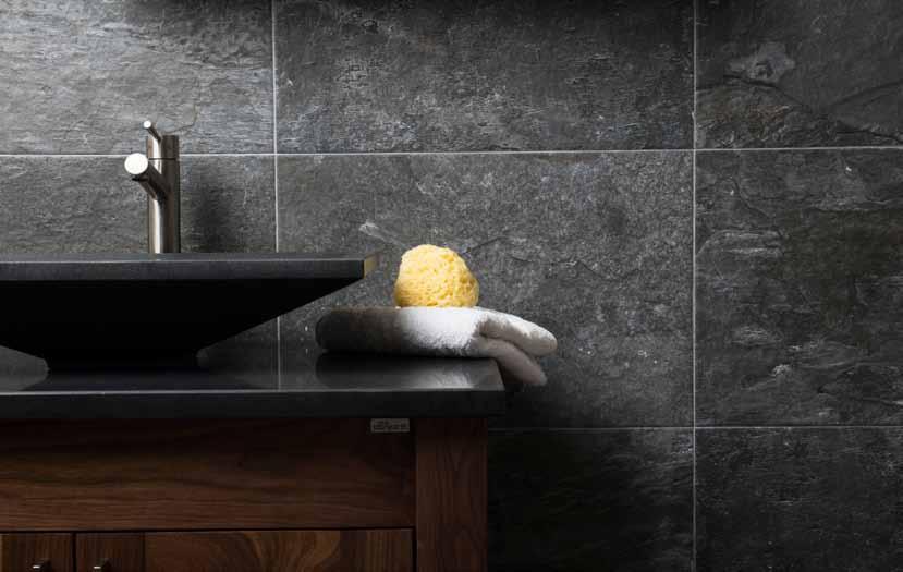 Artisan Anthracite Artisan Grey & White ARTISAN use on walls and floors, the textured finish of the Artisan tile gives the textured effect of split stone yet is polished to a smooth matt finish