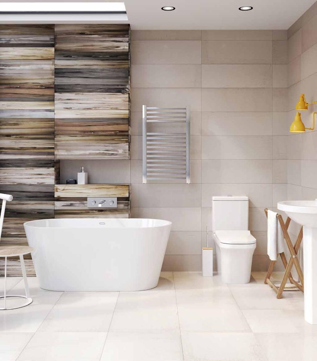 EVIX A beige tile with textured border, the Evix collection offers