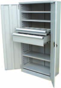 112kg weight Top Drawer Type A, 75mm high with plastic boxes Drawer 2 Type B, 75mm high with steel dividers Drawer 3 Type B, 100mm high