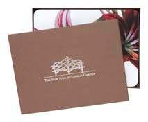 Botanical Garden A specially designed earthy tone gift box features a silver foiled New York Botanical