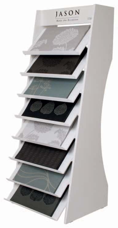 2 ft 2 to deliver good sales results. Eight shelves in Display Stand.