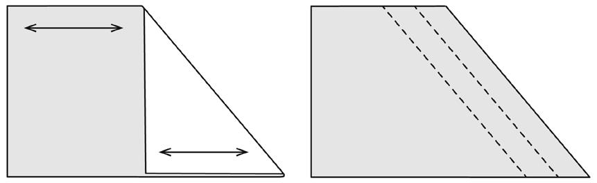 To find the true bias of a piece of, fold down one corner of so that the lengthwise threads are perpendicular to the crosswise threads (fig. 5).