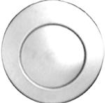 975 Push Button Plastic, satin nickel 16 mm x 29 mm x M6 (5/8 x 3/4 x M6) Push button Ring plastic, satin nickel 22 mm x 9 mm ( 7/8 x 3/8 ) (Make hole of