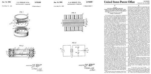 SHOW_ West West NO_PAJames patent for first foil electret microphone Microphones can be found in lots of places today. They are used at concerts. They are used in recorders.