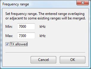 IMPORTANT: You should enter the correct frequency ranges of the antenna when the antenna is added to the list.