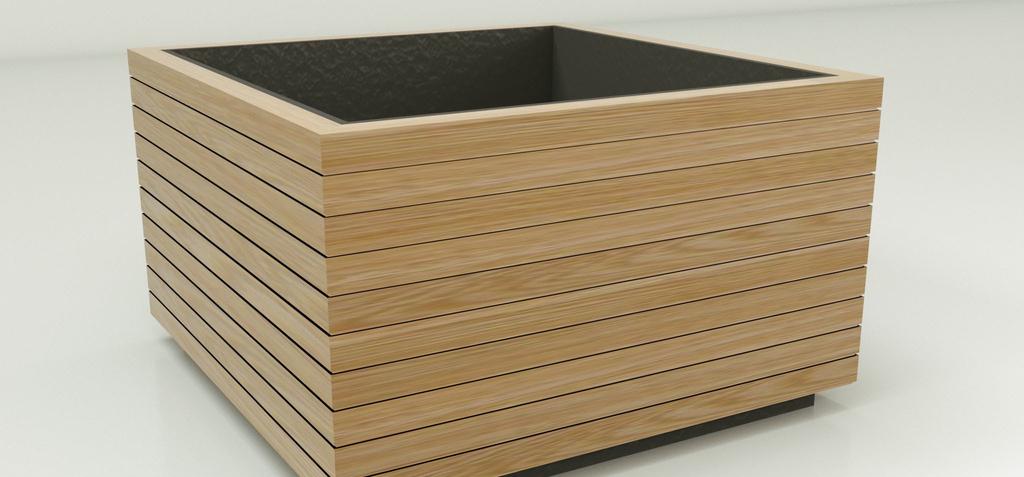 PLANTER 4 Our stylish type 4 hardwood planters will enhance and complement any environment. The planters are bespoke made too any size and shape.
