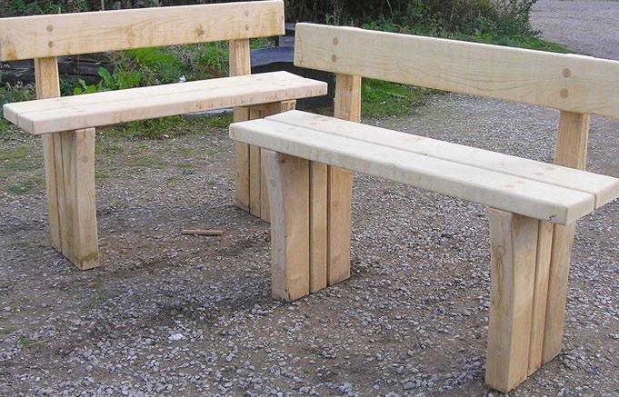 RUSTIC PARKLAND BENCH The Rustic back bench is an ideal option for any project when looking for ecologically responsible parkland furniture on a
