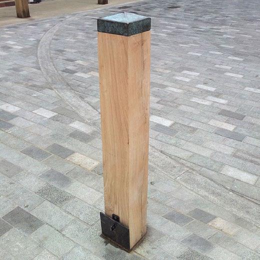 Alternatively, we can supply the bollards in our charred finish for a more contemporary look.