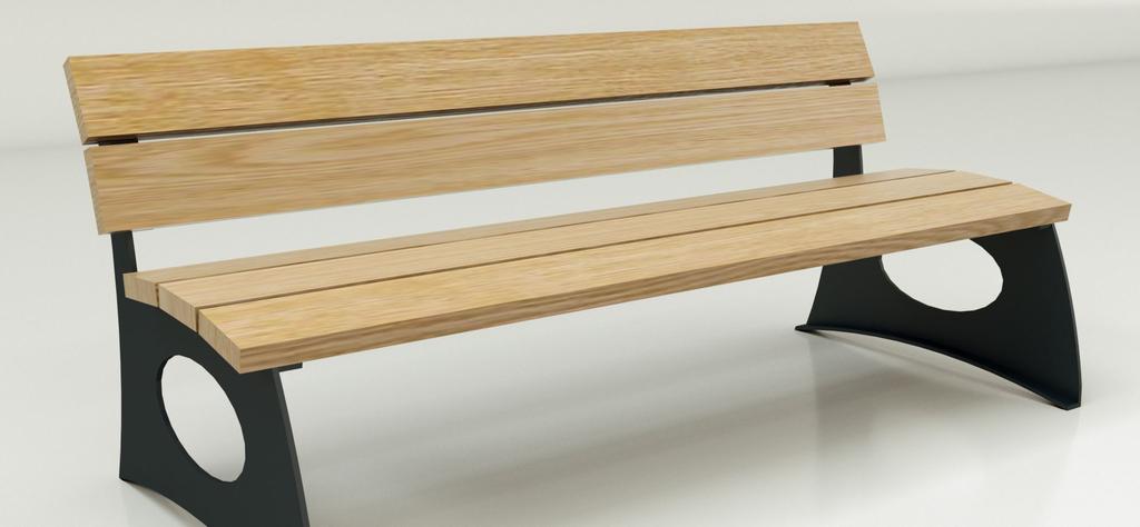 THE EYE BACK BENCH Offers a contemporary and extremely durable seating option for a wide variety of public spaces.