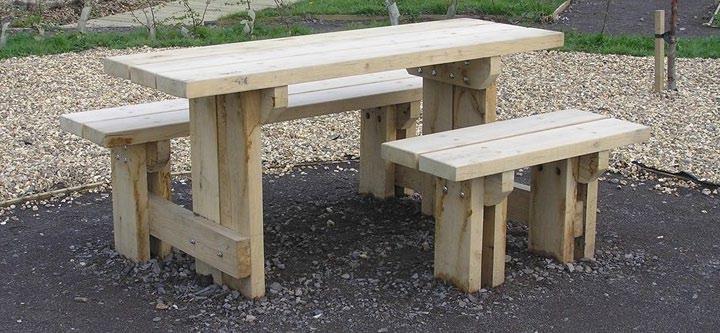 GREEN OAK PICNIC SET The Green Oak picnic set is the ideal option for any project when looking for eco friendly landscape furniture for parks or play areas.