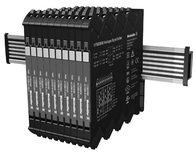 Datasheet ACT0M Signal Isolation and Conversion NEW High quality signal isolation and conversion in a slim wide housing format is now available with Weidmuller s ACT0M range.