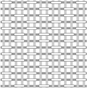 Basket Weave Basket Weave is a variation of plain weave. It is a simple over-under pattern created with an equal number of warp and weft yarns woven as a group.