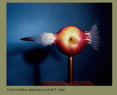 April 1830 in Kingston upon Thames; 8. Mai 1904, Britisch pioneer of photography What happens when a bullet rips through an apple?