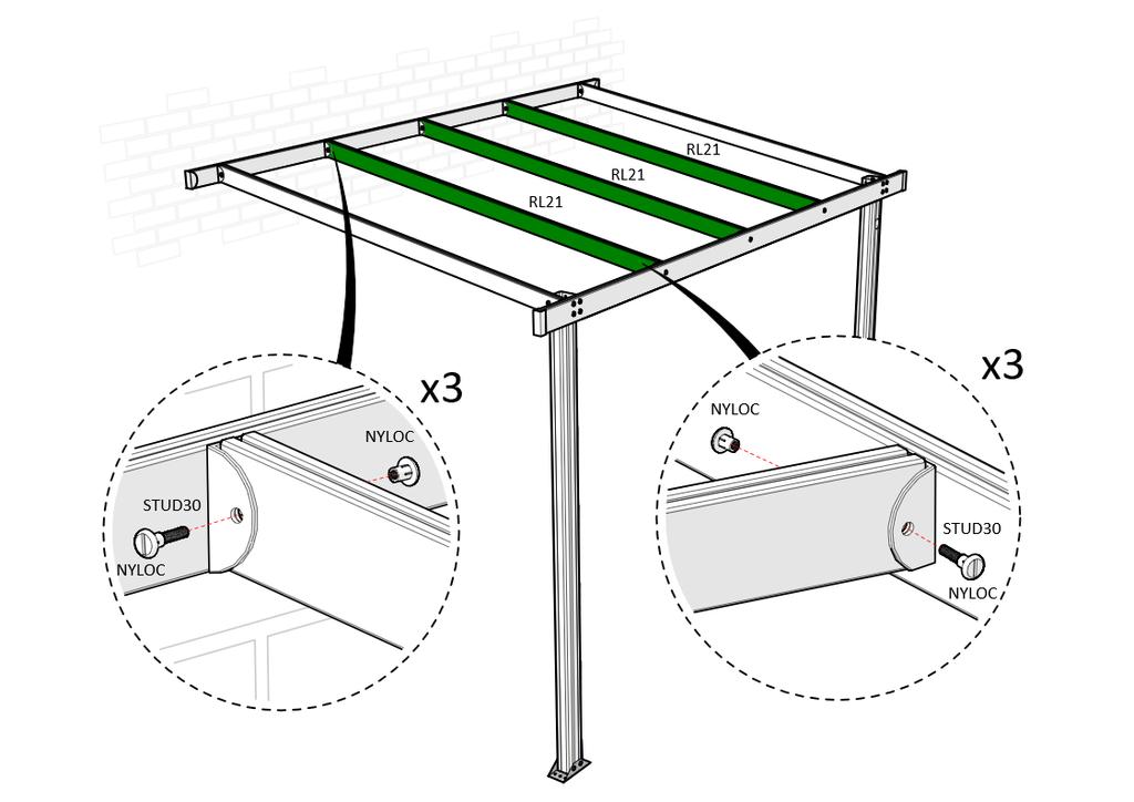 8 Roof Frame Assembly Canopy Step 5 -