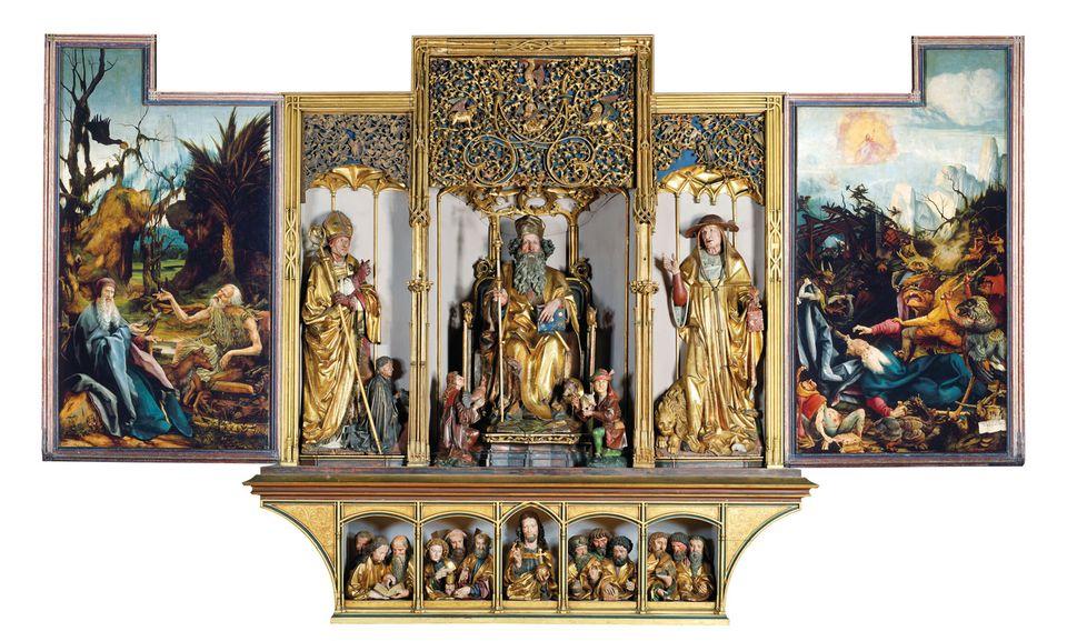Sculptures from the altarpiece s interior have been sent to Paris Musée Unterlinden/Studio K.