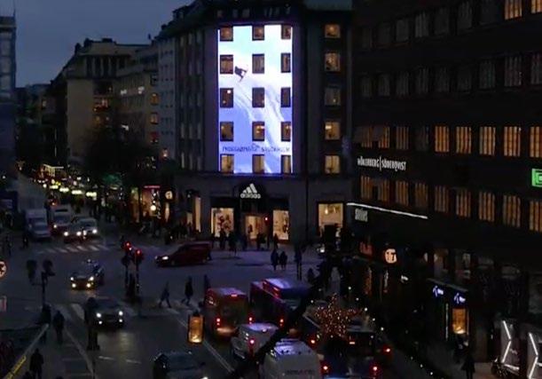 140 SQM INTERACTIVE & CREATIVE SCREEN SOLUTION IN THE MIDDLE OF THE MOST INTENSE CROSSING IN STOCKHOLM.