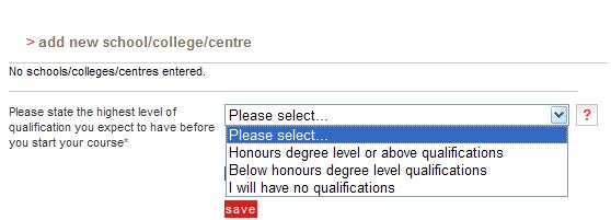 Education State that you are currently Below honours degree level qualification at the beginning 1.