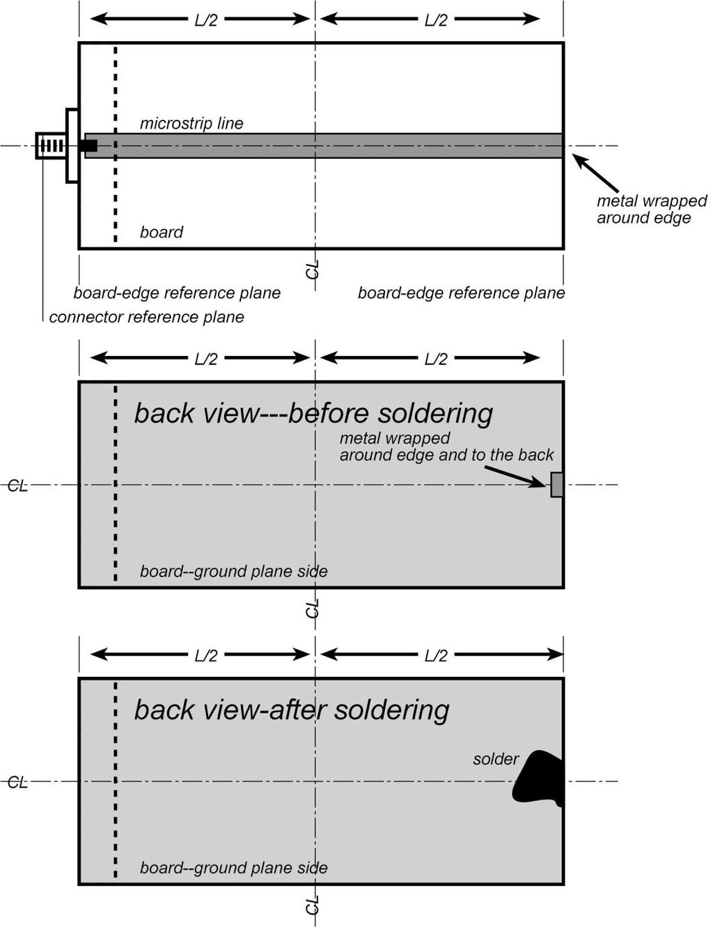Figure 3: Passive component test structure part 1: to measure reference plane offset.