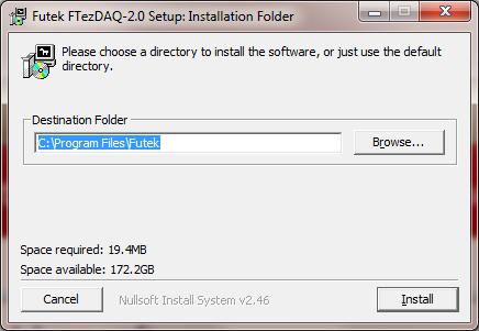 3. Software Installation 3.1 Application software and USB driver installation Insert the CD to PC and run FTezDAQ-setup-2.0.exe.