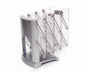 Brochure Stand is also available with a hard case with wheels and an extendable handle.