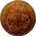 Peter enthroned / keys above coat-of-arms, f, R $60-80 1627.