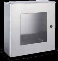 Electrical Enclosures N412 - WSSC ULTIMATE SERIES ENCLOSURES NEMA 4X SINGLE DOOR WALL-MOUNT WITH WINDOW Applications N412WSSC ULTIMATE Stainless Steel Series Enclosures are designed to house and