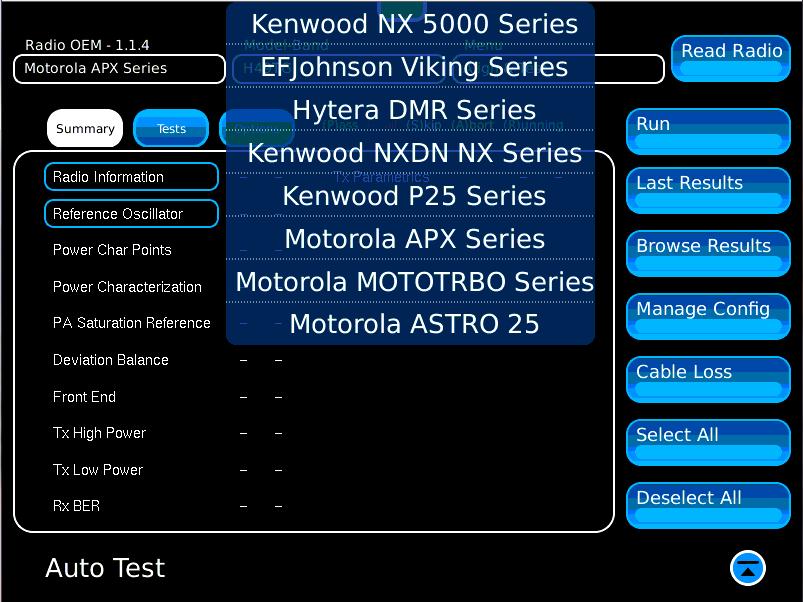 Auto-Test Menu Access to the Application and System through Auto-Test The Auto-Test Menu can be accessed by: