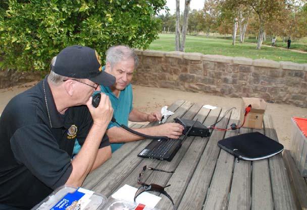 explains the concepts of the CA QSO Party to newest OCARC