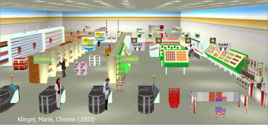 Virtual grocery stores are being used for