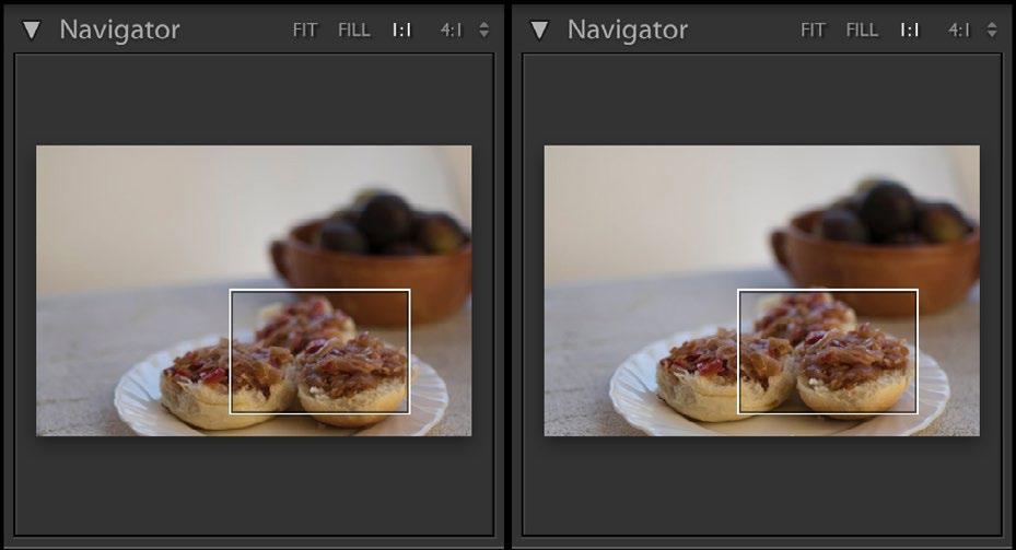 If you enable the Lock Zoom Position setting, as you move from one image to the next the preview will remain focused on the same area for each photo.
