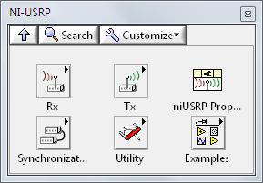 The NI-USRP driver currently supports the National Instruments LabVIEW graphical development environment software for rapidly developing custom applications.
