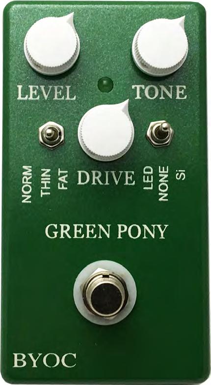Operating Overview Volume: Controls the overall output level. Tone: Controls the tone. Drive: Controls the amount of distortion. Tone Toggle: Selects between a normal, thin, and fat tone setting.