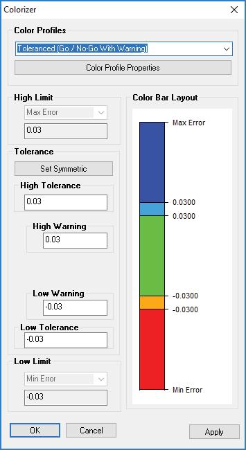 SPATIALANALYZER USER MANUAL Colorization Control Enhancements Improved Colorization Dialog The vector Colorization control has been overhauled to provide new display options and more streamlined