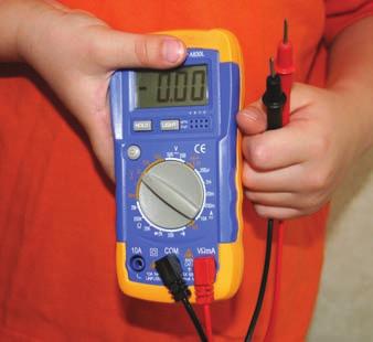 One of the most common pieces of electrical test equipment is the DMM, or digital multimeter (Fig. 5.34), which is designed to measure voltage, current, and resistance values.