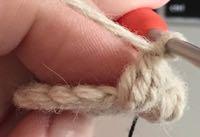 Pull the yarn to tighten the bobble up, you can work a chain