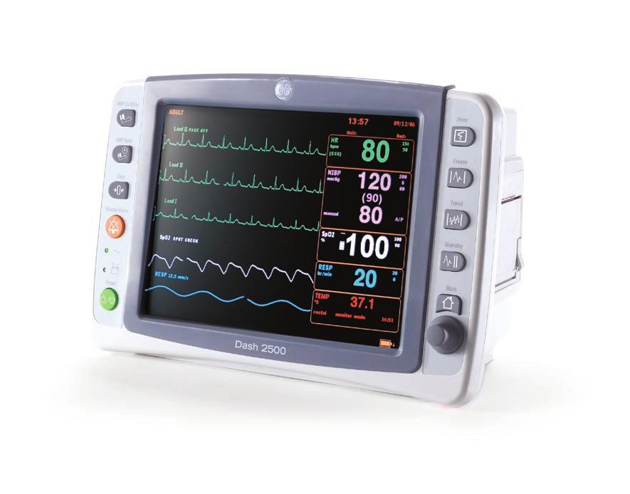 GE Healthcare Dash 2500 The standard of excellence for sub-acuity monitoring The Dash 2500 monitor from GE Healthcare allows you to deliver a new standard of clinical excellence to patients in