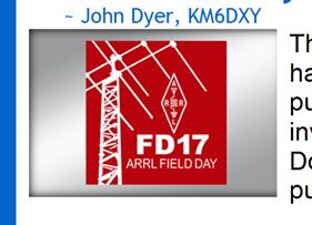 Members of the Tehachapi Amateur Radio Association will participate in the national Amateur Radio Field Day exercise June 24 and 25 at Brite Lake (Pavilion 3), located at 22902 Banducci Road.