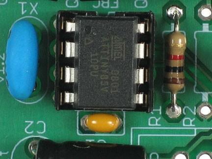 Insert the IC into the Socket The little circle indentation marks pin 1 of the IC.