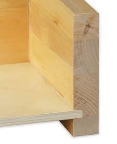 plywood bottom holds more weight than other drawer box assemblies.